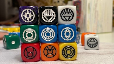 Lantern Corps Heroclix custom D6 dice full set