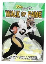 RICKY WILLIAMS 2000 TOPPS STARS WALK OF FAME W6 NEW ORLEANS SAINTS TEXAS LONGHOR