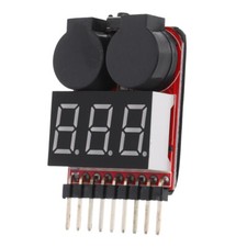 Battery Tester Monitor Low Voltage Alarm Buzzer 1-8s Check Tool With Indicator