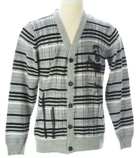 ARTFUL DODGER Men's Heather Grey Conspire Cardigan AM83-S02 $148 NEW