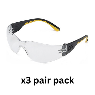 CAT Schutzbrille Herren Arbeitskleidung Track Schutz Randlos Brillen Neu [x3er Pack]