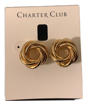 Macys Knot Charter Club Ohrringe, goldfarben