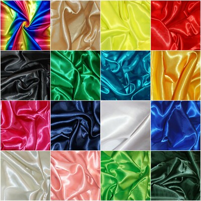 Silky Satin Fabric Dress Craft Fabric Plain Luxury Wedding Material 150 Cm (EPR) Available In Continuous Length (lilac