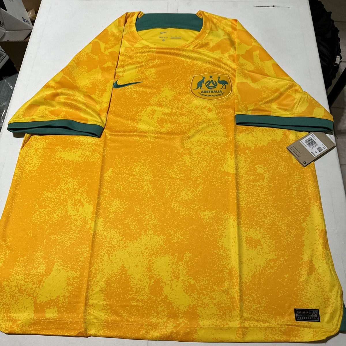 ナイキ オーストラリア代表 サッカー ユニフォーム サッカルーズ グリーン イエロー メンズSサイズ Nike Australia 2025 Dri-FIT Stadium Home Jersey - Lt Vintage