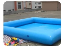 Square Inflatable Swimming Pool 23" x 23" Outdoor Collapsible Children's Pool