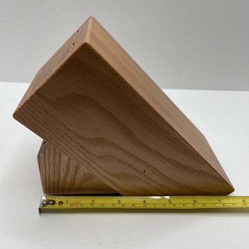 Cutco Knife Block 8 Slot 8 Knives Honey Oak Made in USA Great Condition - Picture 9 of 12
