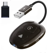 Fast and Easy Wired To Wireless Adapter for CarPlay & Android Auto Plug & Play