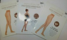 EUROTARD 211 211C Footed Shimmer Tights Toast Euroskins comfortknit waist