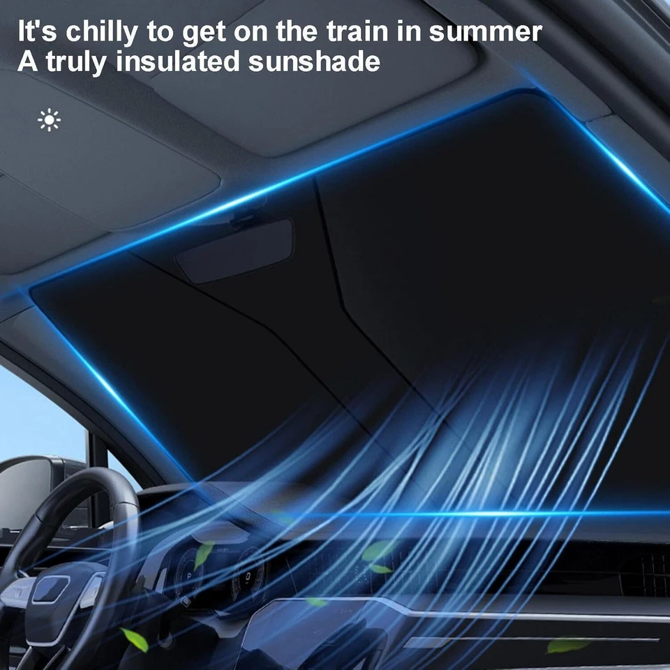 Foldable Car Front Rear Window Windshield Sun Shade Shield Cover Visor UV Block Foto 4 de 4