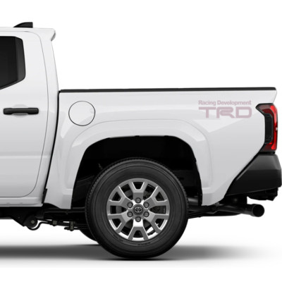 TRD Racing Development Vinyl Decal for Trucks (Silver)
