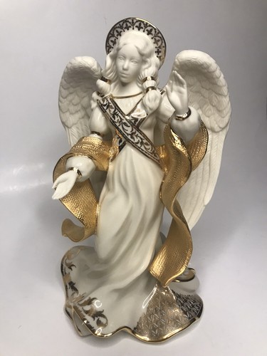 Lenox First Blessing Nativity Angel of Peace Porcelain Christmas Figurine 9” 24K - Picture 10 of 12