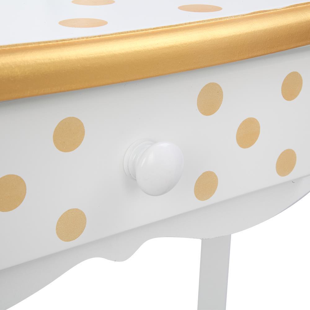 FCH Kids Little Princess Girls Vanity Table Set with Drawer and Mirror Play Gift
