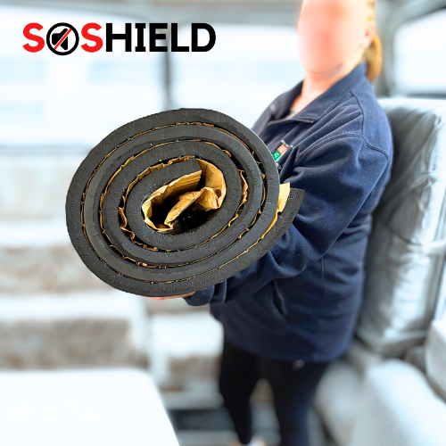 SOSHIELD 20mm Camper Van Boat Sound Deadening Insulation Engine Bay Foam 1m x 1m
