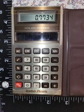 Vintage Radio Shack EC-402 Calculator W/Fold Out Case - Solar Powered