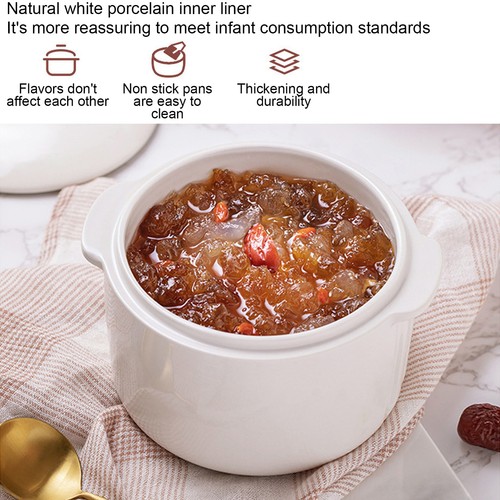 200W 1L Slow Cooker With Ceramic Interior Pot Timing Green Uniform Heating El - Picture 11 of 12