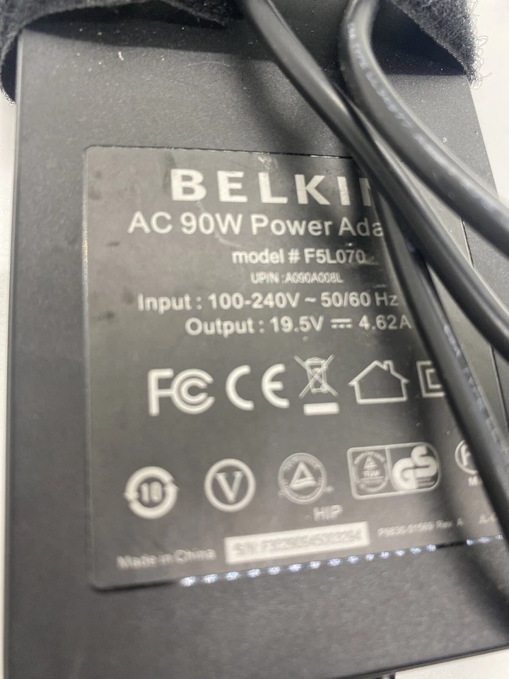 BELKIN F5L070 19.5V 4.62A 90W AC ADAPTER input 100-240v working Unit Only - Image 4 of 4