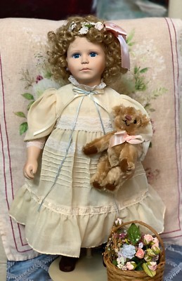 MINT VICTORIAN CHILDREN HAND CRAFTED 'GOLDIE'1989 DOLL BY JAN