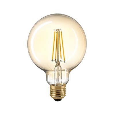 LED Filamentlampe GLOBE G95 GOLD, 230V, Ø 9.5cm / L 14cm, E27, 7W 2500K 720lm, d