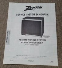 Zenith Service System Schematic tuning system Color TV Receiver SC5511H/SC5595H