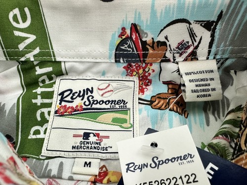 Atlanta Braves Hawaiian Shirt Reyn Spooner Boys Medium AOP All Over Print - Picture 3 of 14