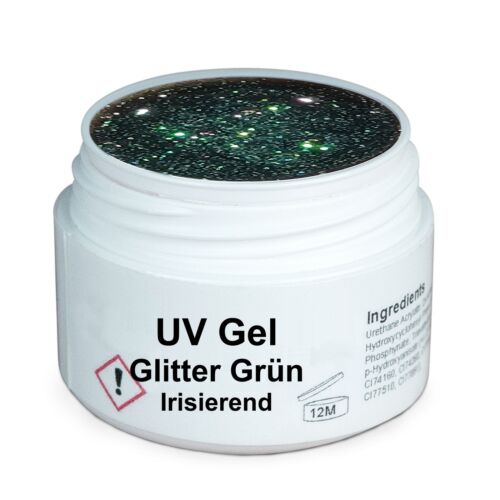 GS-Nails Glitter Grün IrisirendUV Gel  5ml MADE IN GERMANY  E4 - Bild 1 von 7