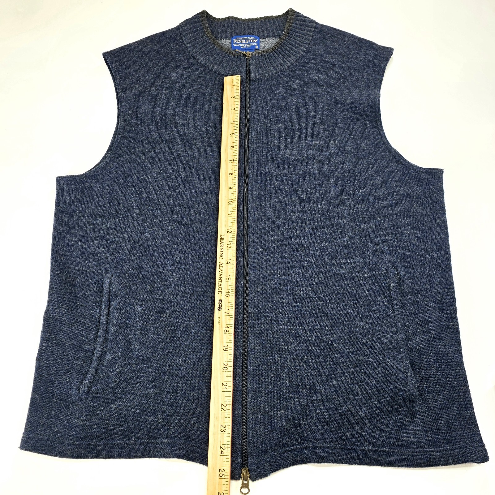 Pendleton Lambswool Blend Full Zip Sweater Vest X… - image 9