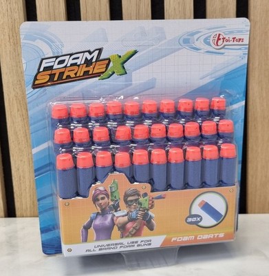 Foam Strike X 30er Set Ersatzdarts Blau Orange Universal Schaumstoff Pfeile