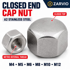 Hexagon Cap Nuts A2 Stainless Steel M4 M5 M6 M8 M10 M12 DIN 917 Dome Nuts