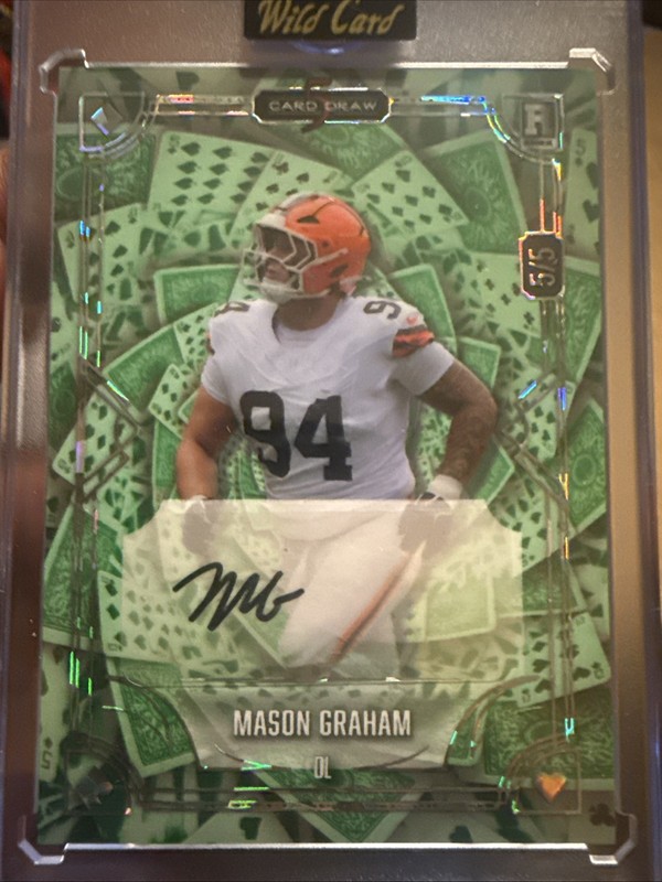 4 Cards- Wild Card 5 Card Draw Mason Graham Auto 5/5 & Auto 2/3 & A 1/2, 2/2