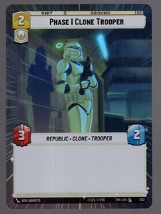 Star Wars Unlimited TotR Foil Hyperspace Card TWI502 Phase I Clone Trooper