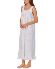 Nwt 72 Eileen West Roses POINTELLE 100 Cotton Knit 48" Long Ballet Nightgown L