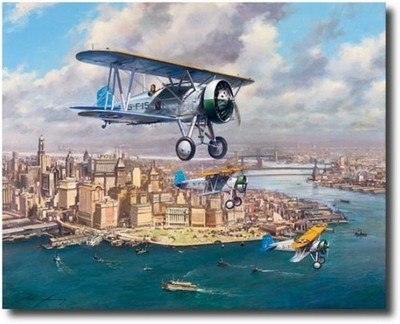 The Fleet's In by John Young - Boeing F4B-2 - Aviation Art Prints