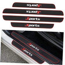 4PCS Car Door Sill Plate Protectors, Anti-Scratch Waterproof Car Door Sports