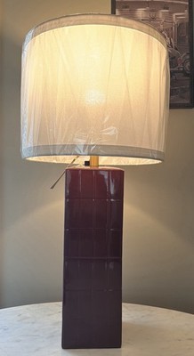 StyleCraft Matilda Tamara Day Burgundy Ceramic Table Lamp 