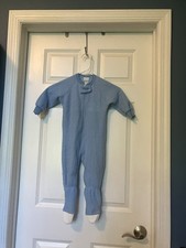 Carter's VTG 10 Months One Piece Blue Body Suit With Feet Sky Blue