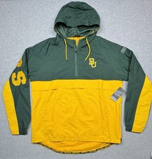NWTColosseum Baylor Bears Men  s Anorak Windbreaker Jacket 1/4 Zip Size XL
