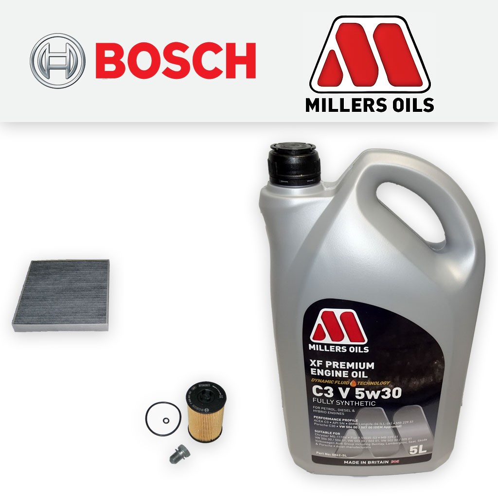 SERVICE KIT for SEAT ATECA (KH) 1.6 TDI OIL CABIN FILTER SUMP PLUG+OIL 2016-2018