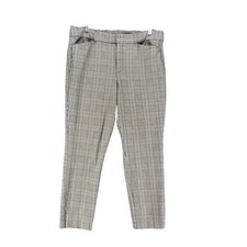 Old Navy Pants Womens 12 Gray Plaid Stretch High Rise Pixie Skinny