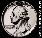1957 Silver Washington Quarter - Choice Gem Proof  Lustrous  No Reserve  #J9568