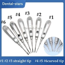 Dental Surgical Luxating Elevator Straight Curved Root Tip Extracting Extraction