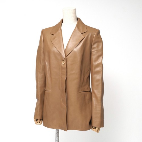 LOEWE tailored jacket Size 40 Lamb Nappa Leather Genuine Leather Jacket Blaz...