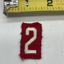 Vintage Boy Scout Troop Number 2 Patch Red White Number Tab Patch