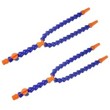 2Pcs G1/2" 400mm Y Shape Flexible Water Oil Coolant Pipe Hose with Switch