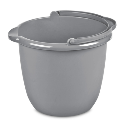 #ad #ad Sterilite 10 Qt. Spout Pail Classic Titanium Durable Plastic Bucket with Handle $2.97