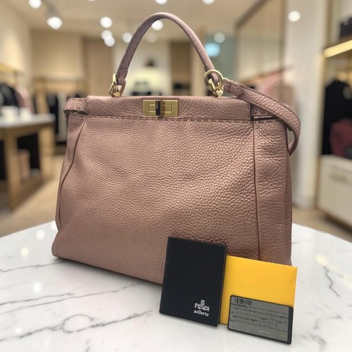 【Beautiful Condition】FENDI Selleria Peekaboo Large Handbag Shoulder Bag