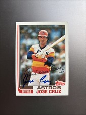 JOSE CRUZ 1982 TOPPS AUTOGRAPHED SIGNED AUTO BASEBALL CARD