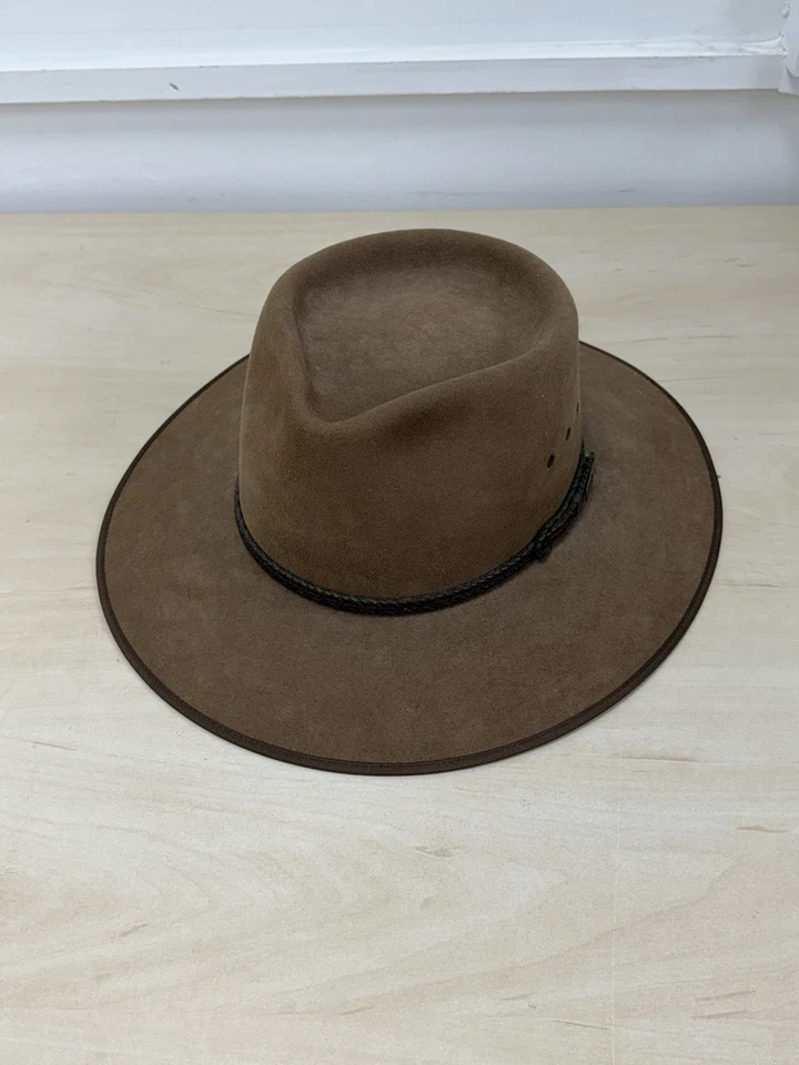 Akubra Cattleman Pure Fur Felt Hat – Size 59 – Brown – Made in Australia - Mint - Image 2 of 4