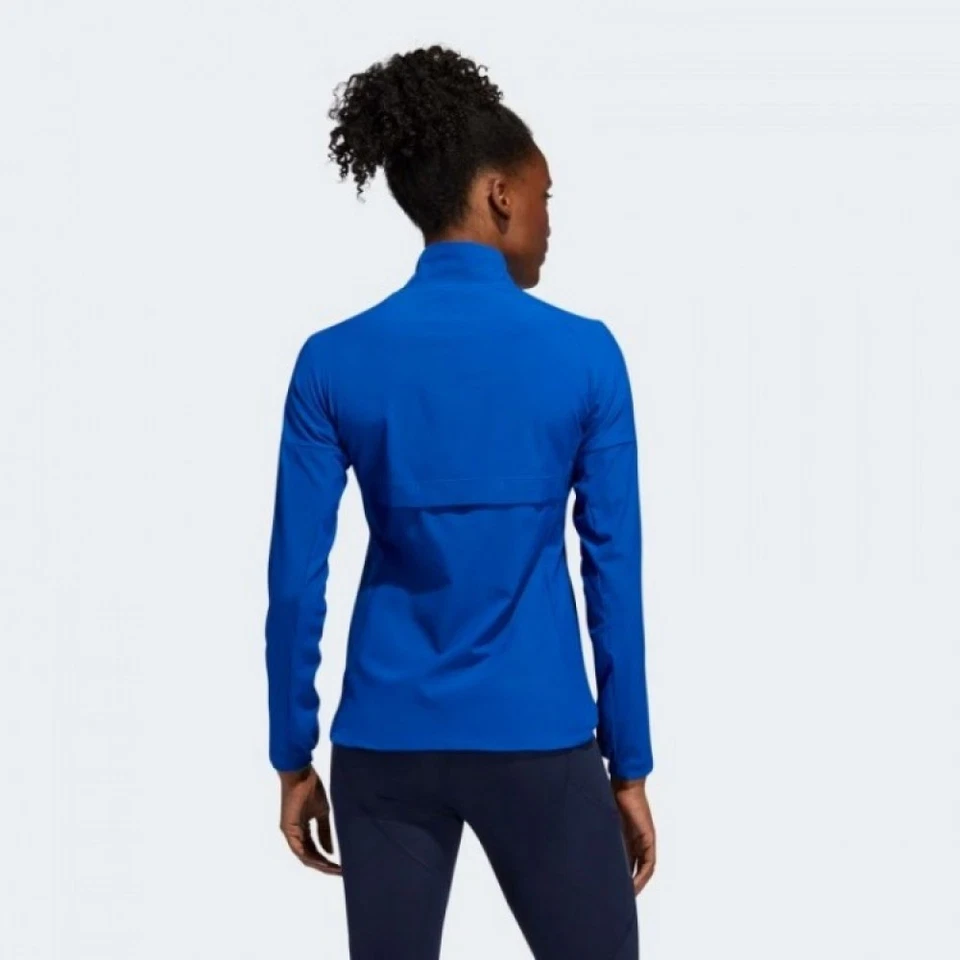 Adidas Womens Runner Reflective Jacket Size Large Blue RRP £74.99 - Image 2 of 4