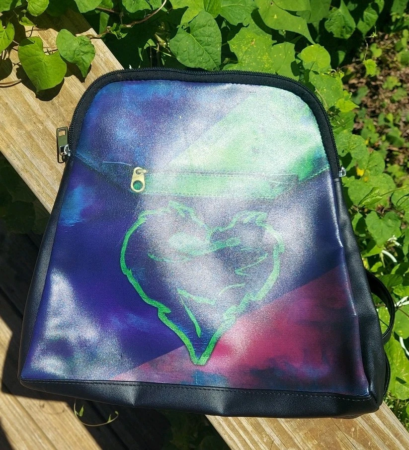 Disney Decendants Niñas Cartera Mochila Bolsillo Bolso para Libros Usado Negro Púrpura Verde Foto 3 de 4