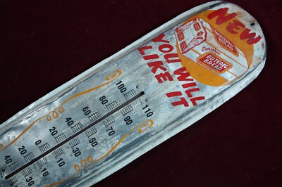 * VINTAGE ANTIQUE BUTEREG BREAD THERMOMETER BAKERY SIGN WICHITA KANS. SURVIVOR *